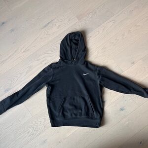 Nike Black Pullover Hoodie with White Swoosh